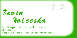 kevin holecska business card